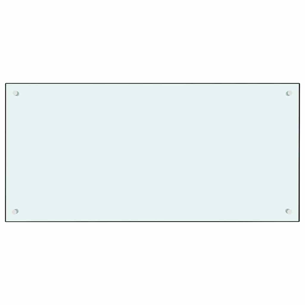 Generisch Küchenrückwand 2 pcs Weiß 100 x 50 cm Gehärtetes Glas,Heim Garten,Küche Esszimmer,Küchenhelfer -utensilien-3415423