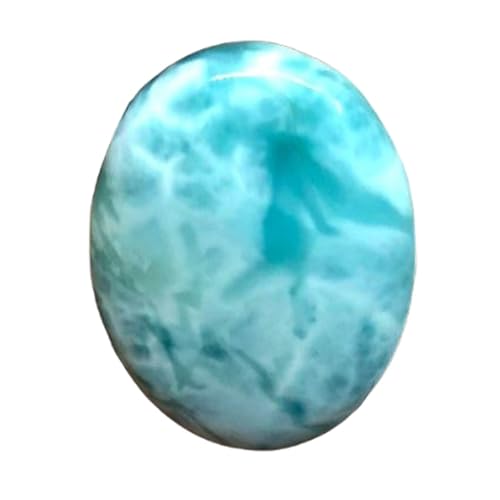 Larimar gemme naturelle ovale pendentif de sérénité pour bijoux symboliques faits main