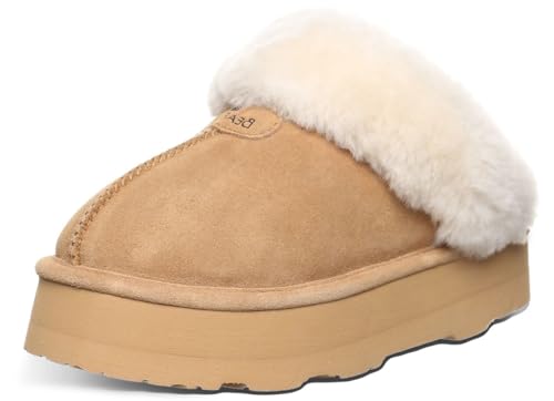 Image of BEARPAW Women's Retro Loki Slippers | Cozy Indoor & Outdoor Shoes, Warm Wool Blend Lining, Lightweight EVA Outsole, Indoor & Outdoor Comfort