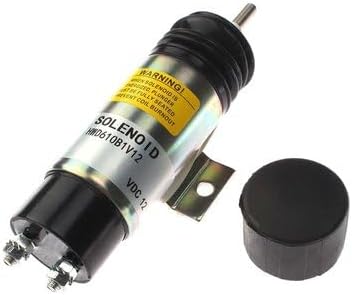 Pull Solenoid D610-B1V12 68990-015 12V Dual Coil 2 Terminals — Compatible With Kubota Engine Fits WG750 DF752 DF-750 DF972 D905 — Aftermarket Replacement