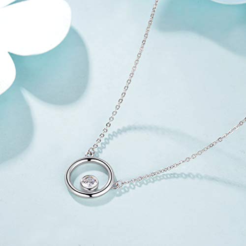Presentski Mother and Daughter Necklace 925 Sterling Silver Necklaces for Mum from Daughter Son2