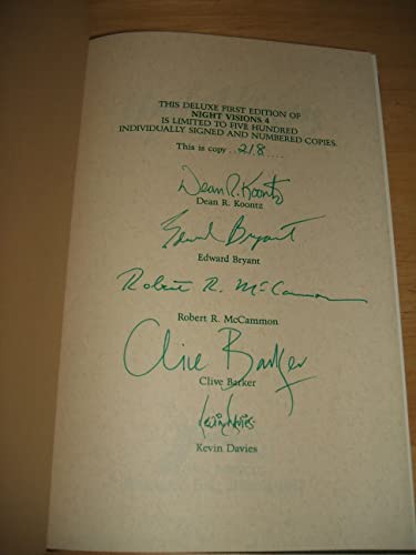 Night Visions 4 0913165204 Book Cover