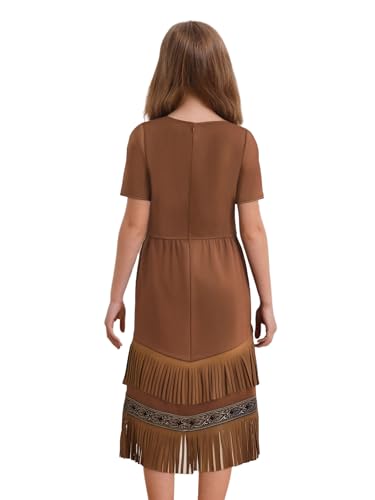 Disfraz niña vestido con flecos 6 años miniatura 2