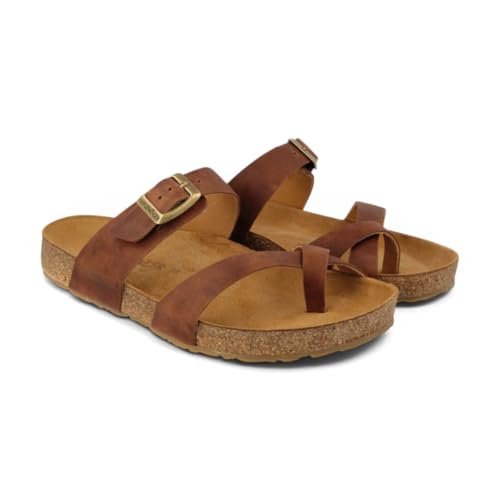 Image of HAFLINGER unisex-adult Summer Genuine Leather Comfort Anatomic Footbeds Straps Juno Sandals