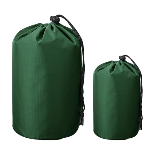 UUYYEO 2 Pcs Waterproof Outdoor Storage Sacks Hiking Dry Bags Sleeping Bag Compression Sacks Water Sports Bags Water Resistant Stuff Sacks Travel Clothes Packing Bags Green