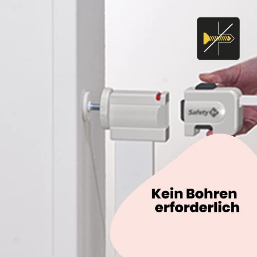 Safety 1st Easy Close Extra Tall Metal Gate,Treppenschutzgitter ohne Bohren, 73–80 cm (max. 94 cm erweiterbar), besonders hohes Gitter (91 cm), leicht schließbares Türschutzgitter, kein Bohren, Weiß