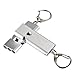 Flat Aluminum Alloy Three Tubes Survival Whistle Outdoor Survival Whistle Equipment Equipped EDC Tool