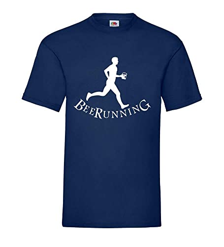 T-shirt pour homme Beerrunner bleu XXX-Large coupe ample pour éviter les sensations de serrage