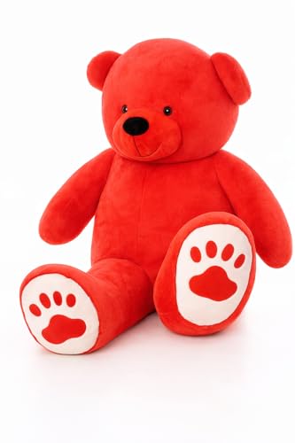 Image of 2 Feet Red Giant Teddy Bear Soft, Plush, and Cuddly Stuffed Animal for Kids, Birthdays, Anniversaries, Valentine's Day, and Special Occasions Large Huggable (Red /24 inch)
