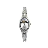 Peugeot Women's Oval Sun Moon Phase Roman Numeral Metal Link Bracelet