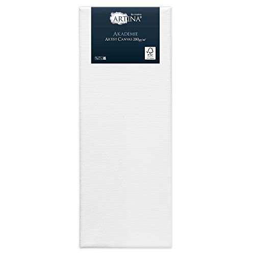 Artina Akademie - 30x80cm - Lienzo Blanco para Pintar - con Bastidor de Calidad - 280g/m²