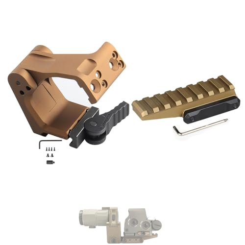 YSS FTC Magnifier Mount Compatible G33 G43 G45 3X 6X Magnifiers Etc with Red Dot Riser Mount Fit for 558 Red Dot Sight Kits 2.26' Optic Centerline Height Aluminum Tan