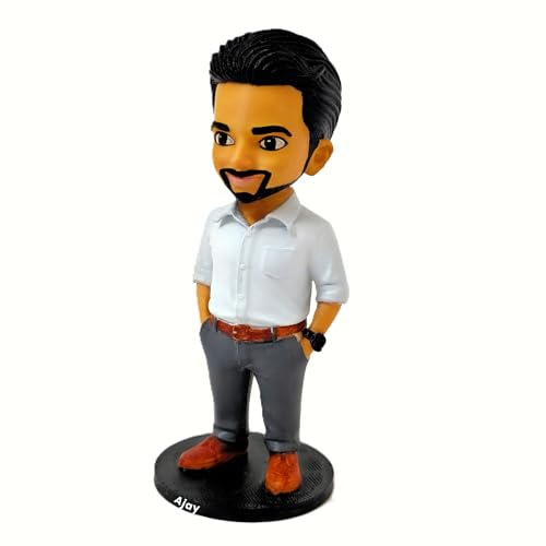 Image of Custom 3D Mini Me Figurine from Photo Personalized Cartoon Style Mini Me Miniature Self Statue, Hand Painted 3D Printed Figurine, Unique Birthday, 4 Inch
