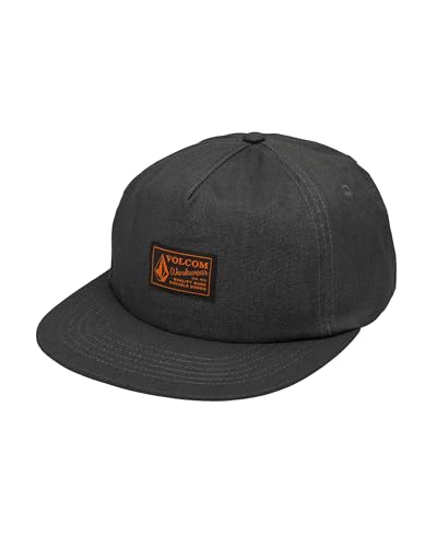 Image of Volcom Men's Snapback Hat - 6-Panel Twill Flat Brim Cap Adjustable Snap Closure