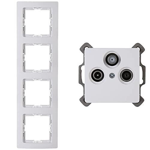 Kopp Rahmen Paris Abdeckrahmen 4-Fach arktis-weiß,308702063, 308702086 &...