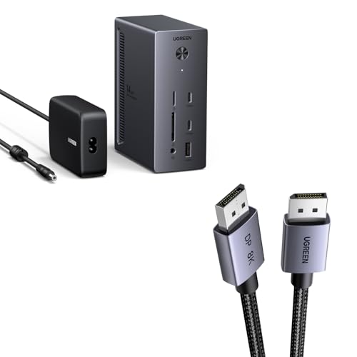 Station d'accueil USB C 14 en 1 double écran fluide 8K 60Hz Revodok