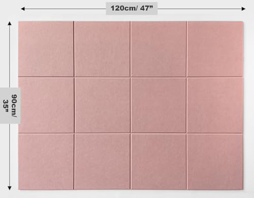 image for DECORITA Felt Wall Tiles | Large Cork Board Alternative | Aesthetic Fe