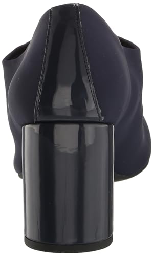 Anne Klein Women's Treena Ankle Bootie Heel Boot, Navy, 9.5 M3