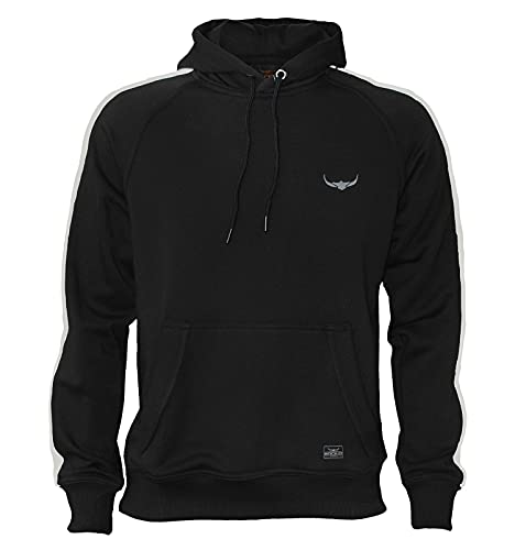 ROCK-IT Apparel Męska bluza z kapturem Athletic Hoodie – sportowa bluza z lekkiej bawełny na lato i czas wolny – miękka i wygodna – rozmiary S-5XL – kolor czarny S