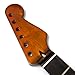 Premium Maple Guitar Neck for Fender Strat-Style Guitars, Canadian Maple with Rosewood Fingerboard, Adjustable Truss Rod, 22 Medium Jumbo Frets,Bone Nut