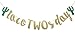 Taco TWOsday Gold Glitter Banner Sign Garland for Mexican Fiesta Birthday Party Decorations 2nd Birthday Supplies Cursive Bunting Photo Booth Props
