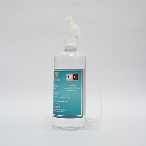 Image of Hydrogen Peroxide 3% Food Grade Cleaner for Household Cleaning, Hydroponics, Gardening & Farming Use (500 X 8 = 4000 ML)