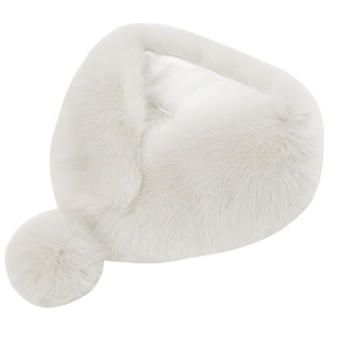Faux Fur Collar Women's Neck Warmer Scarf Wrap Fur Scarves Winter Cold Weather Rabbit Knitted Fuzzy with Hairball