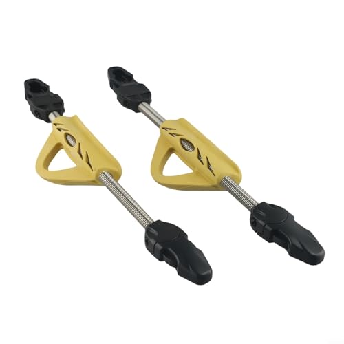Vidonergy 2 correas de aleta de resorte de acero inoxidable para buceo y esnórquel, antideslizantes, resistentes 304 SS + EPDM/TPR, se adapta a la mayoría de aletas (yeguas, cre) (amarillo)