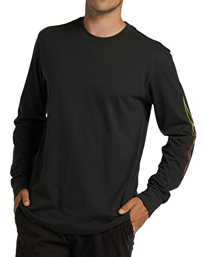 T-shirt manches longues Billabong Dbah Wave noir délavé idéal pour les soirées d'été