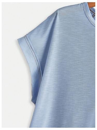 Image of SOLY HUX Women Open Back Tops Workout Backless Tee Casual Athletic Shirts Short Sleeve Oversized Gym T Shirt