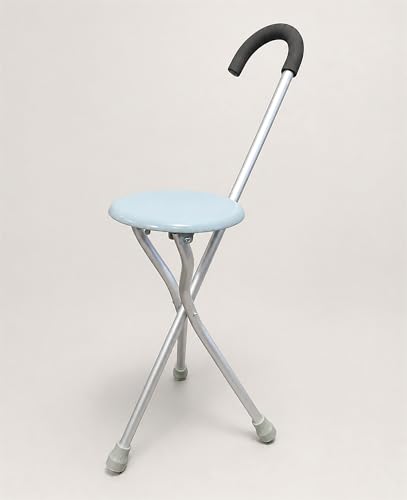 Canne pliante aluminium léger trépied intégré aide à la marche portable seniors