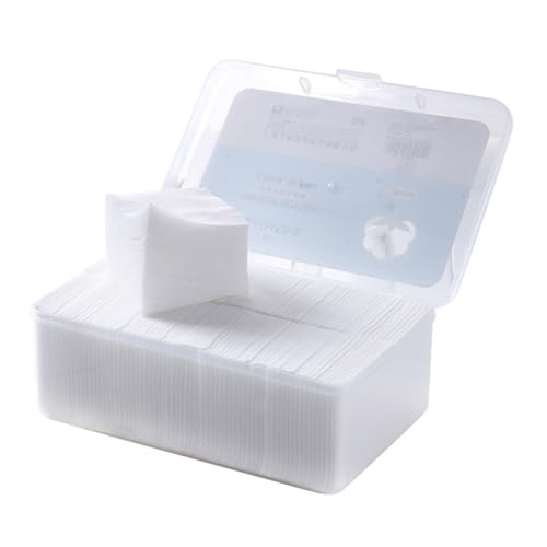POPETPOP 1000 piezas Unidades Discos Desmaquillantes Faciales Finos de Tela No Tejida Almohadillas Cosméticas Ligeras y Desechables para Mujeres Caja Práctica para Cuidado y Limpieza Piel