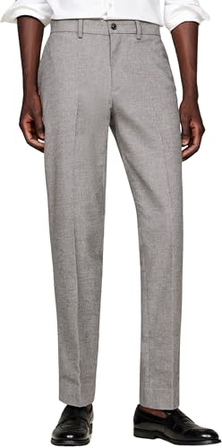 Tommy Hilfiger Herren Stoffhose Anzughose, Grau (Medium Grey Heather), 28W/32L – Ansicht 1