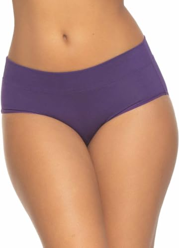 Image of Felina Womens 5 Pack Pima Cotton Wide Waistband Hipster