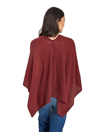 Image of CLAUDIA NICHOLE Womens 100% Cashmere Dress Topper - Cashmere Poncho Wrap