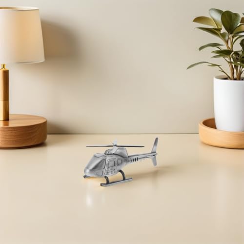 Helicóptero coleccionable Toyvian de metal retro ideal como regalo vintage de oficina 7