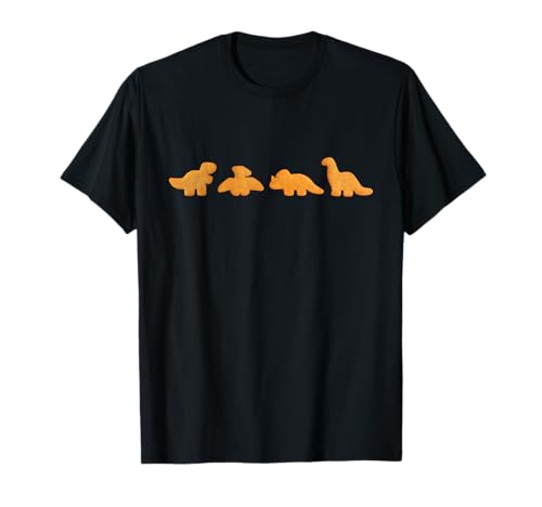 Dinos Chicken Nuggets Pattern | Funny Realistic Dino T-Shirt