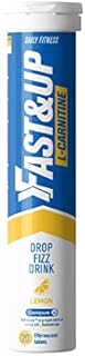 Fast&Up L-Carnitine - 1000mg L-Carnitine Tartrate - Pure, - Caffeine Free, Pre-Workout Formula, Boosts Energy - 20 Effervescent Tablets - Lemon Flavour (Pack of 1)