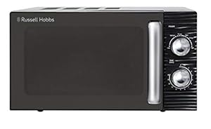 Russell Hobbs RHM1731B Inspire Solo Mikrowelle, 17 Liter, 700W, Schwarz, mit 5 Leistungsstufen, Timer, Auftaufunktion, Leicht zu Reinigen