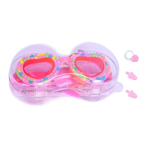Lunettes de natation anti-buée fille et kit de protection yeux