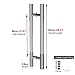 SUCHETA Modern Modern Door Handle Set,Stainless Steel Exterior Gate Handles with Screws and Tools,for Wooden/Glass/Sliding/Pocket Doors (Size: 100cm/39inch)