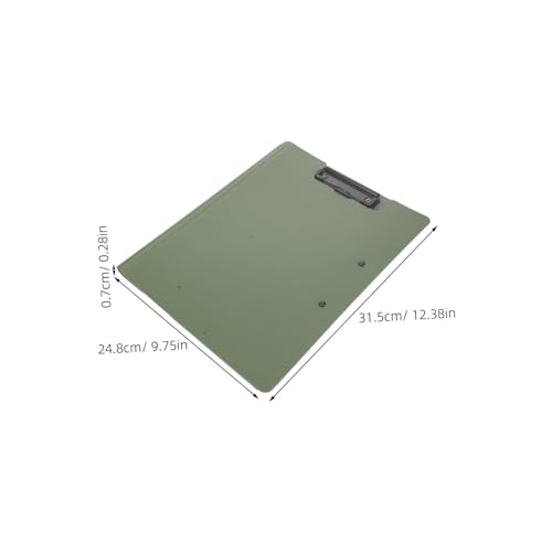 Porte documents pliable double orientation clips verticaux horizontaux dossier portable vert