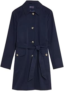 marks & spencer Women's Cotton Blend Belted Mid Thigh Trench Coat-picture-53