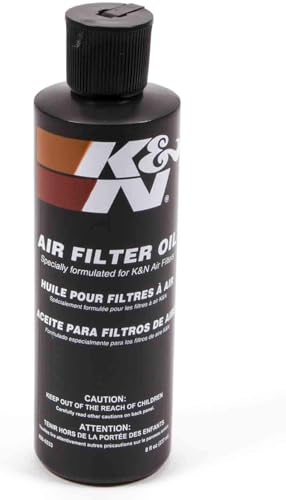 K&N Air Filter Oil: 8 Oz Squeeze Bottle; Restore Engine Air Filter Performance and Efficiency,...