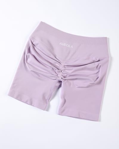 Image of AUROLA Influence Workout Shorts for Women,2.5 3.5 4.5 5.5 6.5 No Roll Up Squat Proof Scrunch Seamless Compression Gym Short