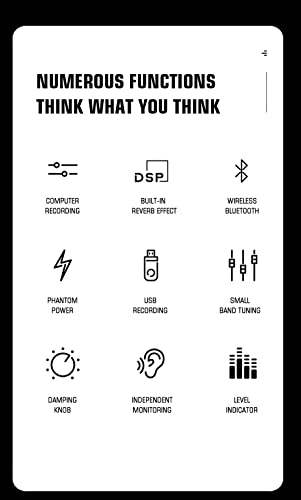 Zramo Audio Dj Mixer 4 Channel Studio Karaoke Mixing Console With Bluetooth Usb And 48V Phantom Power For Studio Karaoke Pc Live Performance Ktv Home Stage Music Effects #TOP6