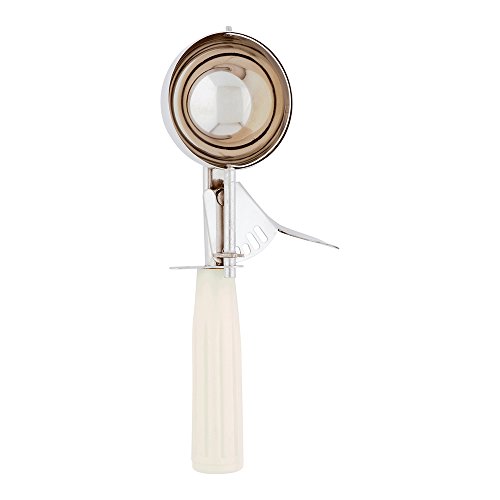 Image of Restaurantware Bundle: 2.75 /3.25 /3.75 oz Portion Control Ice Cream Scoops, Trigger Release Dishers (Blue, Green, Ivory Handles) for Cookie Dough, Baking, Cupcake Batter
