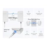 MERCUSYS MP300 Powerline Kit Homeplug AV2 do 600 Mb/s, do 300 metrów, port LAN, Plug and Play, kompatybilny ze wszystkimi routerami, oszczędność do 85% energii