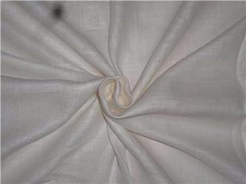 Tissu en lin épais couleur ivoire grand coupon premium pour ameublement et rideaux