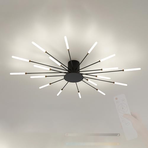 Lampe de plafond 2700K-6500K dimmable puissante à 18 têtes de lumière